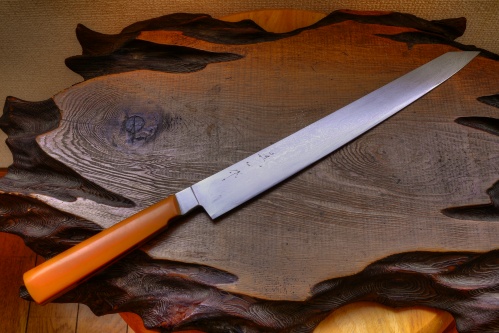 Kurouchi Gyuto knives with western handles